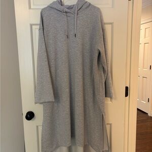 Lululemon Athletica Light Gray Hooded Dress